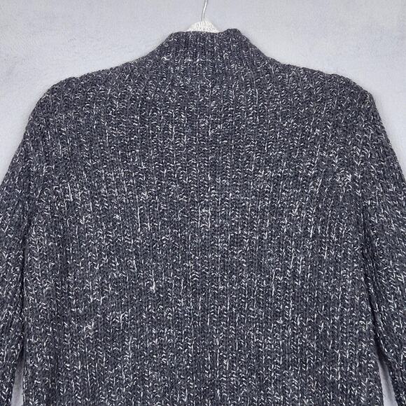 Sarah Spencer Sweater Womens Medium Gray Mock Neck Angora Marled Chunky Knit - Picture 9 of 14